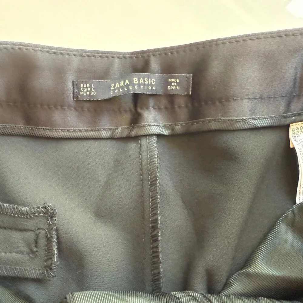 Zara Black Tuxedo Pants L-NWT - Picture 3 of 7